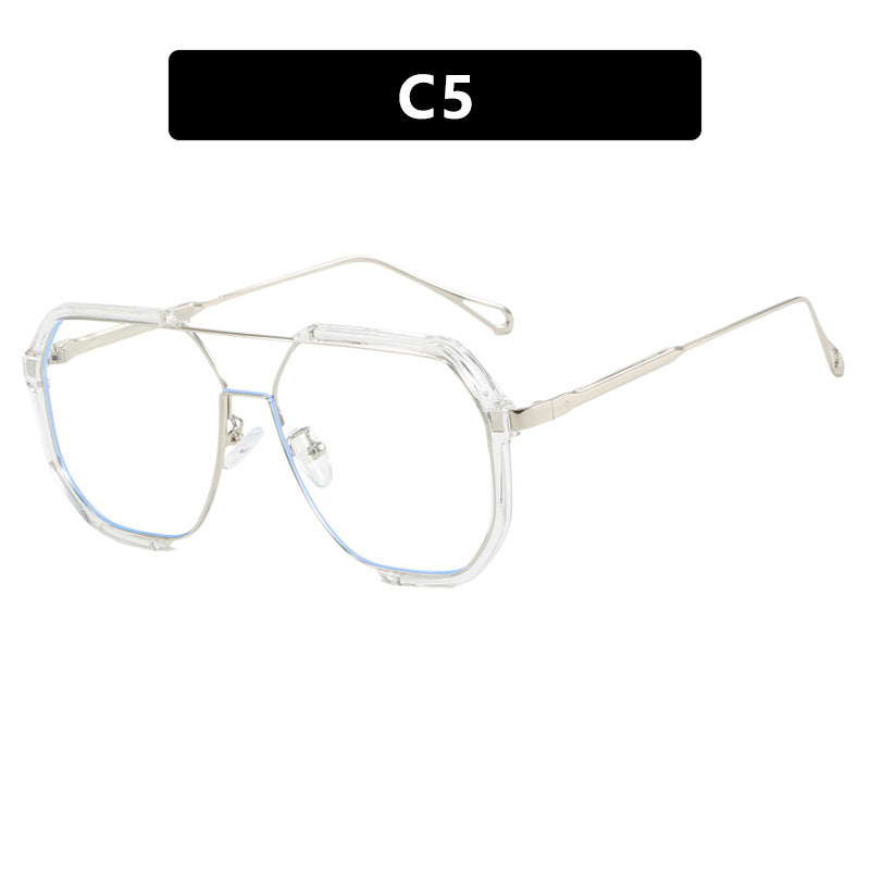 Oversized Aviator Metal Frame Sunglasses