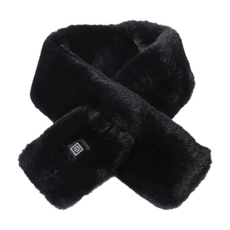 Adjustable Electric Heated Scarf with Plush Fabric