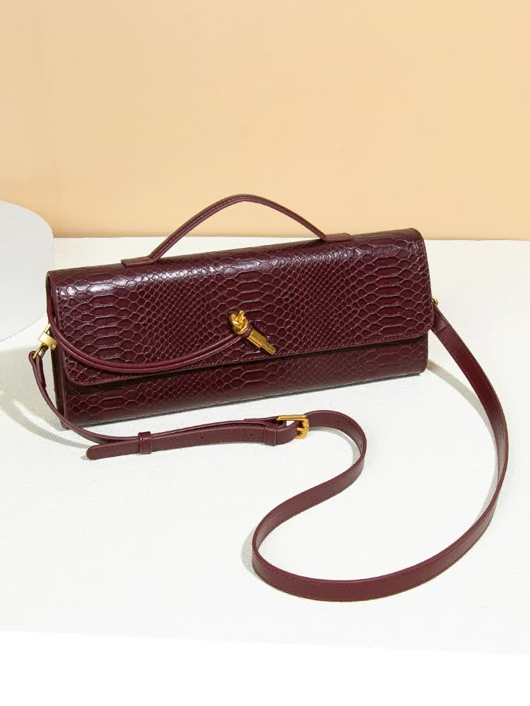 Clutch Bag with Snake Print Design