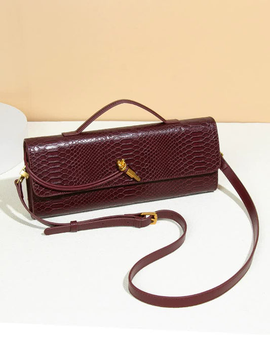 Clutch Bag with Snake Print Design