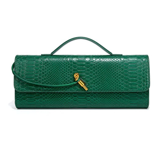 Clutch Bag with Snake Print Design