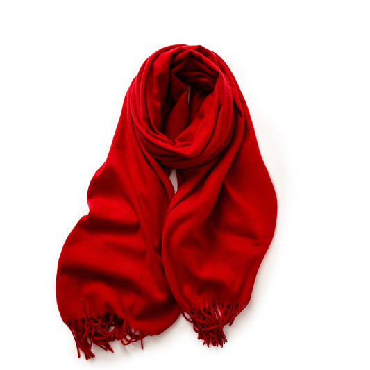 Faux Cashmere Shawl with Tassels