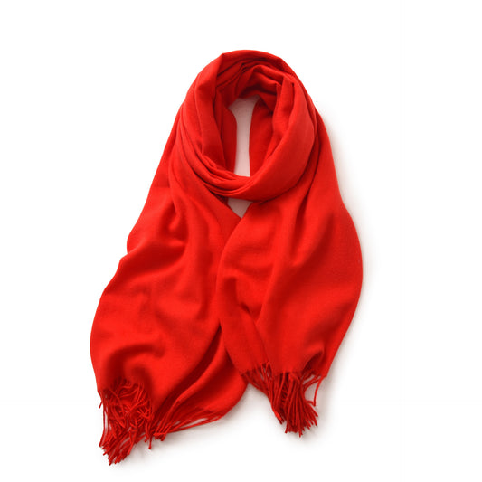 Faux Cashmere Shawl with Tassels