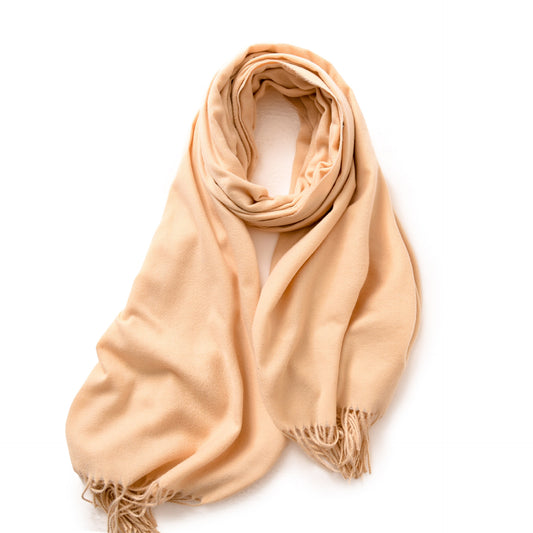 Faux Cashmere Shawl with Tassels