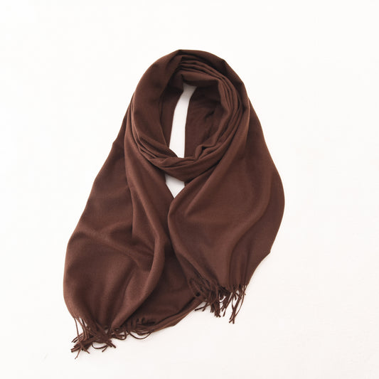 Faux Cashmere Shawl with Tassels