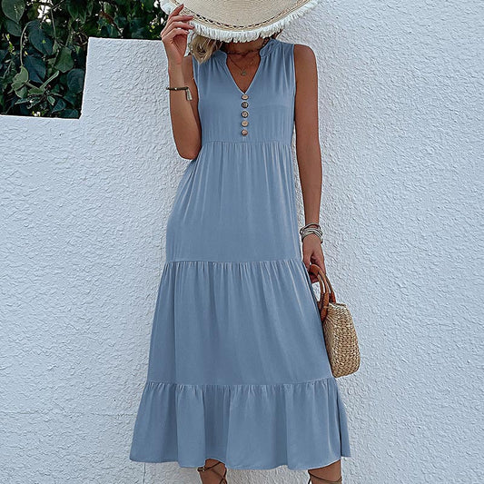 Flowy Sleeveless Midi Dress