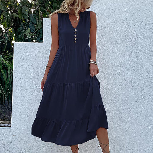 Flowy Sleeveless Midi Dress