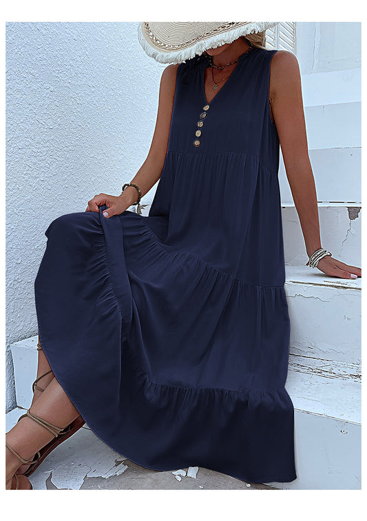 Flowy Sleeveless Midi Dress