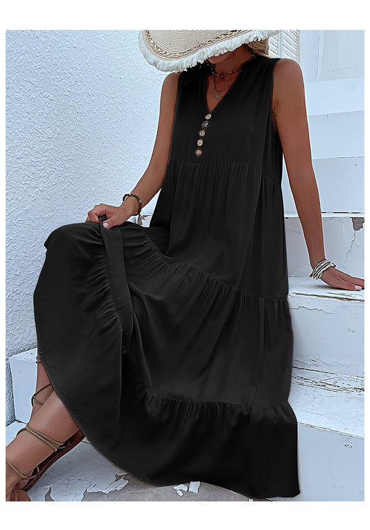 Flowy Sleeveless Midi Dress