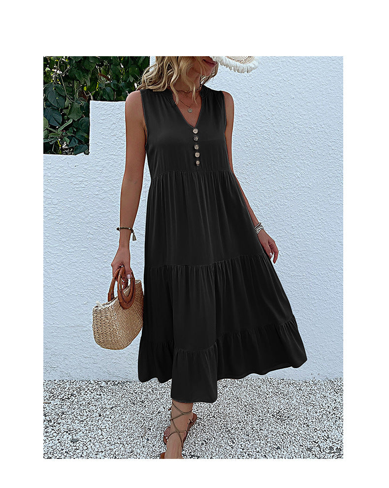 Flowy Sleeveless Midi Dress