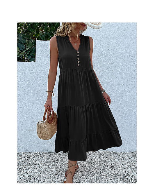 Flowy Sleeveless Midi Dress