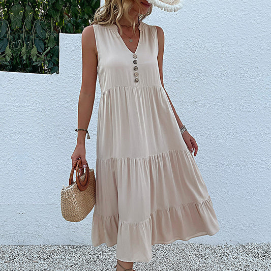 Flowy Sleeveless Midi Dress