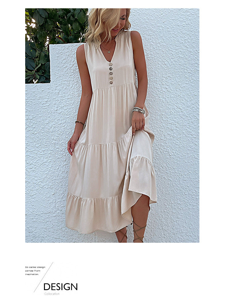 Flowy Sleeveless Midi Dress