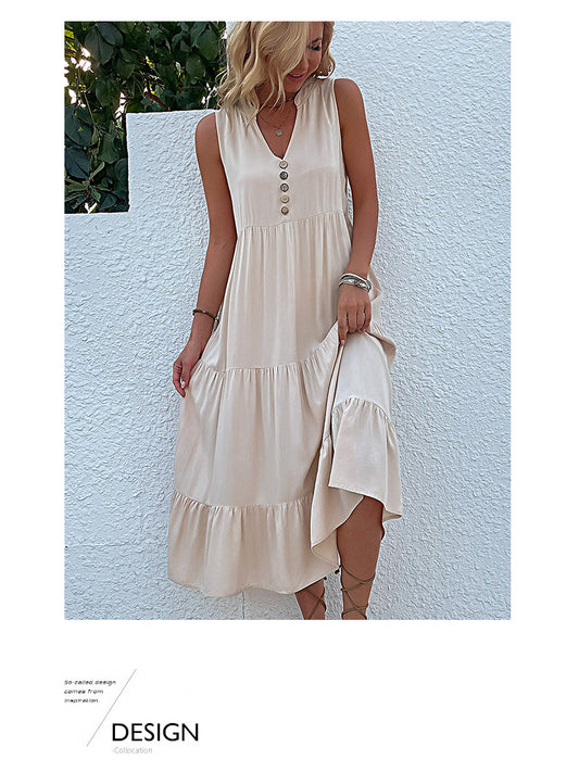 Flowy Sleeveless Midi Dress