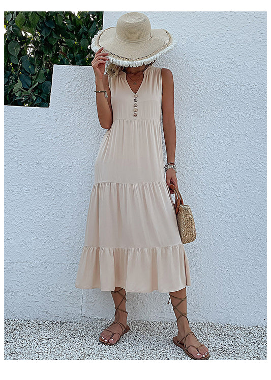 Flowy Sleeveless Midi Dress