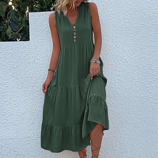 Flowy Sleeveless Midi Dress
