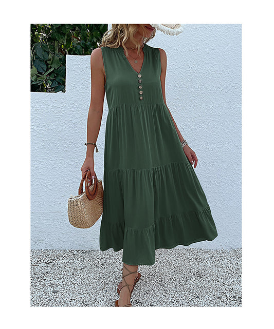 Flowy Sleeveless Midi Dress