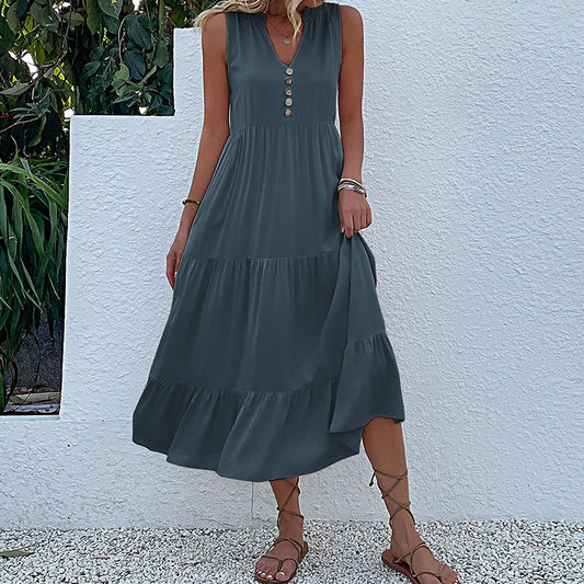 Flowy Sleeveless Midi Dress
