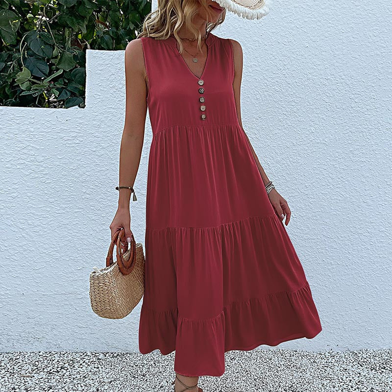 Flowy Sleeveless Midi Dress