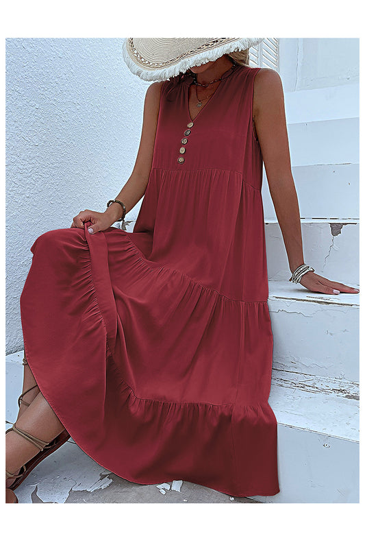 Flowy Sleeveless Midi Dress