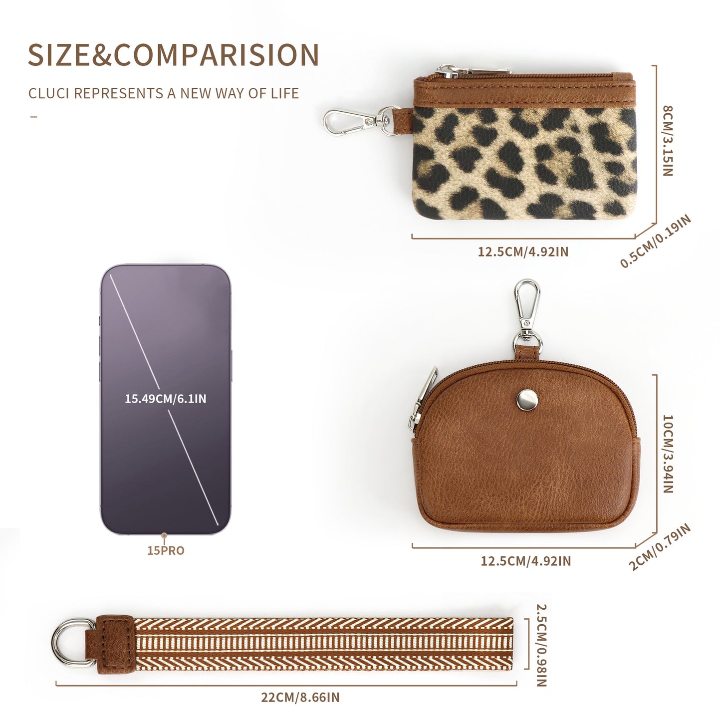 Stylish Mini Nylon Wristlet Wallet