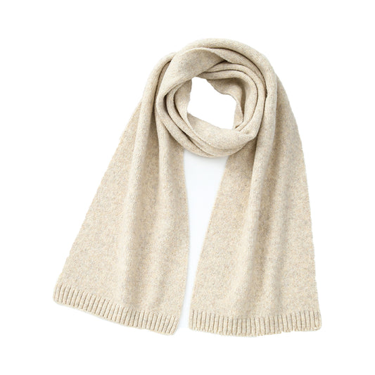 Soft Wool-Blend Solid Colour Knit Scarf