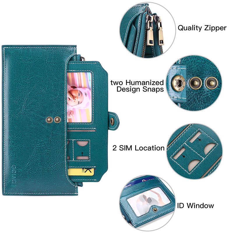 Large RFID Blocking Card Holder with Retro Style