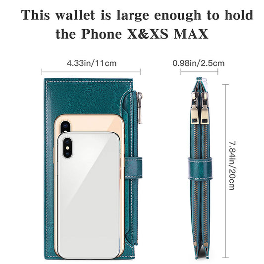 Large RFID Blocking Card Holder with Retro Style