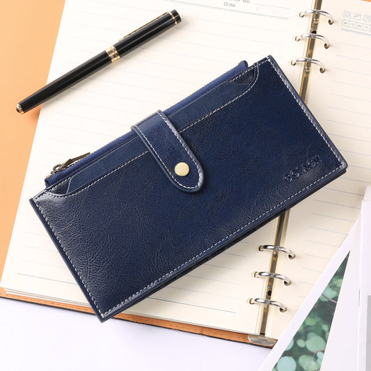 Large RFID Blocking Card Holder with Retro Style