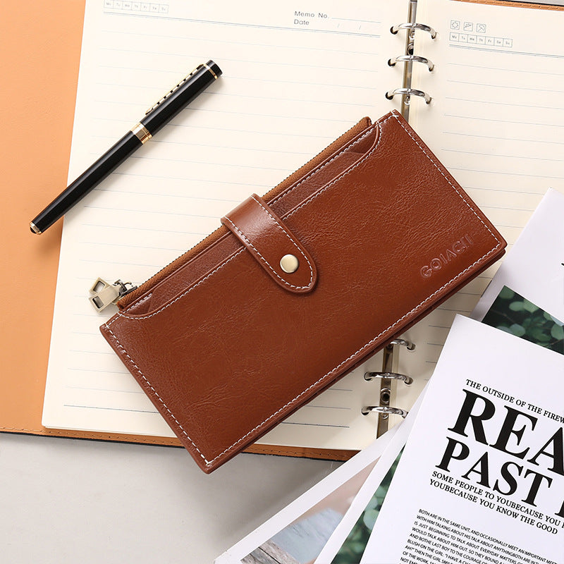 Large RFID Blocking Card Holder with Retro Style