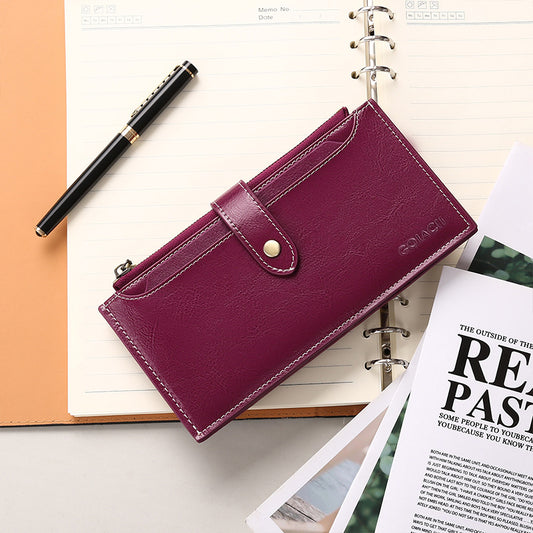 Large RFID Blocking Card Holder with Retro Style