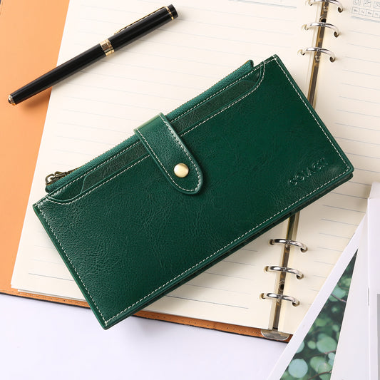 Large RFID Blocking Card Holder with Retro Style