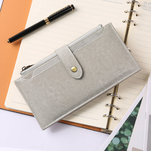 Large RFID Blocking Card Holder with Retro Style