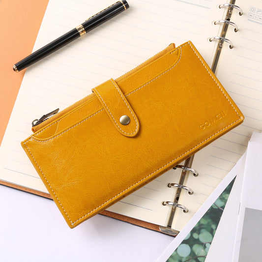 Large RFID Blocking Card Holder with Retro Style