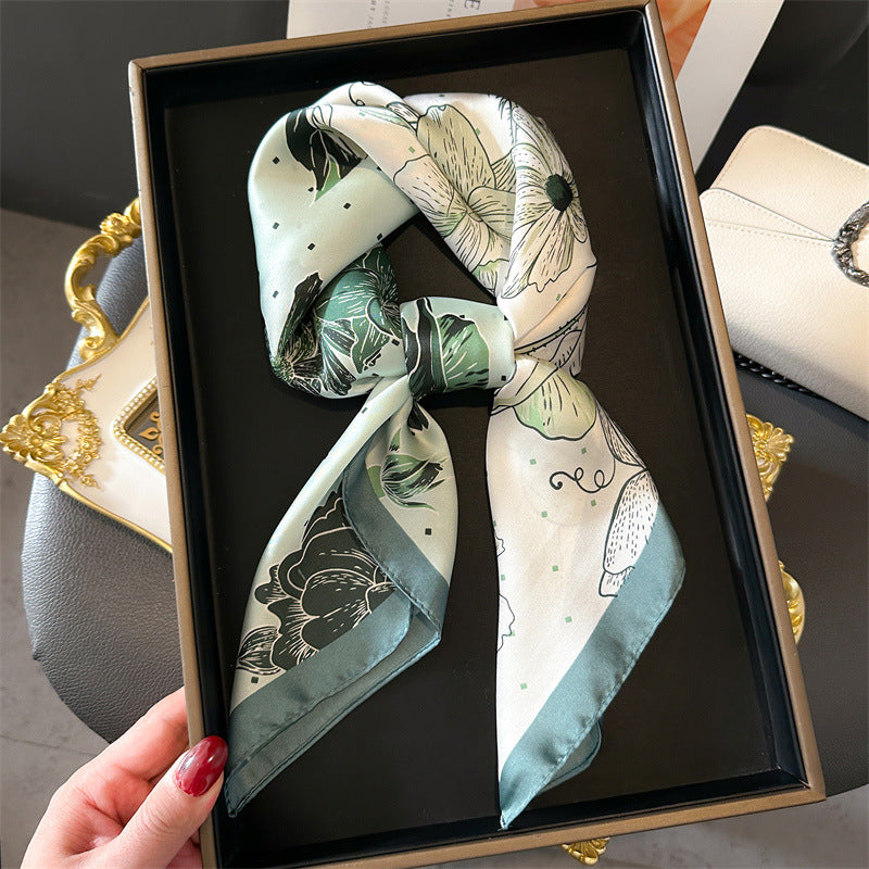 Floral Design Mulberry Silk Shawl