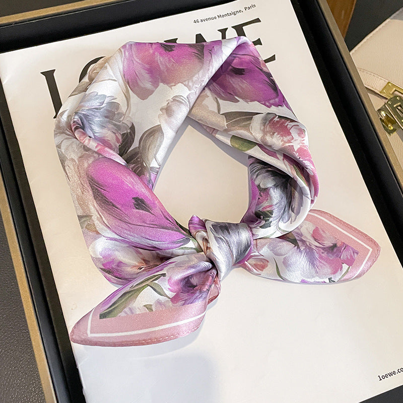 Floral Design Mulberry Silk Shawl