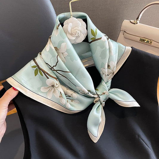 Floral Design Mulberry Silk Shawl