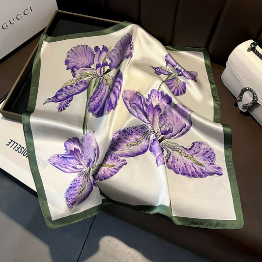 Floral Design Mulberry Silk Shawl