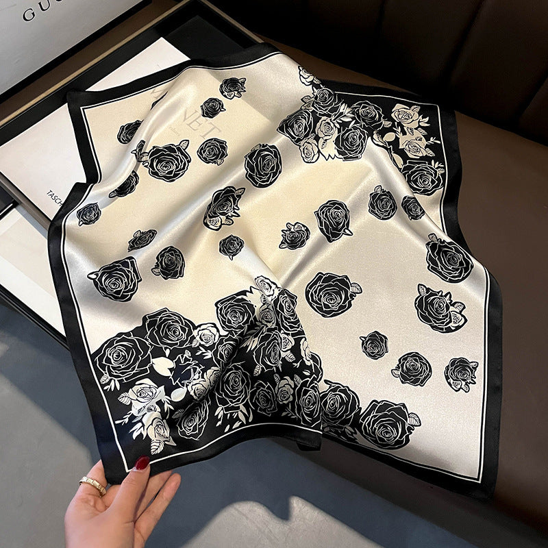 Floral Design Mulberry Silk Shawl