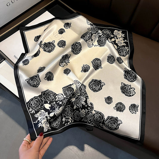 Floral Design Mulberry Silk Shawl