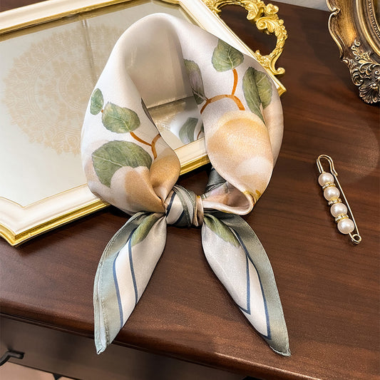 Floral Design Mulberry Silk Shawl