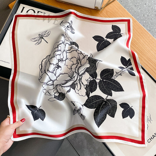 Floral Design Mulberry Silk Shawl