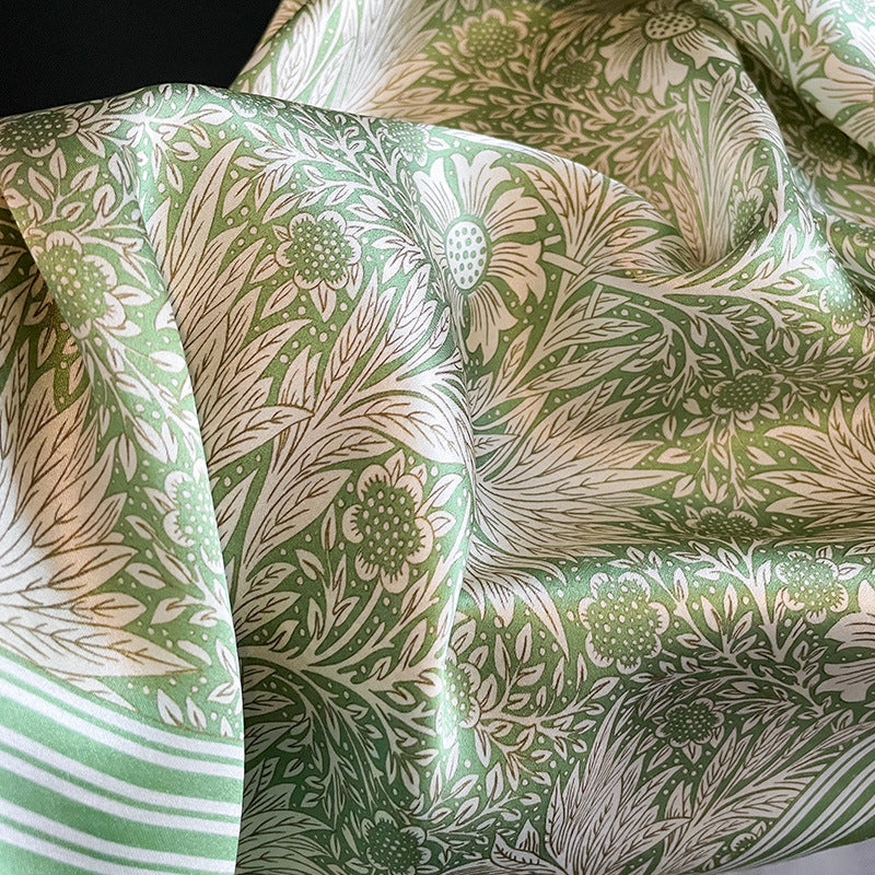 Floral Design Mulberry Silk Shawl