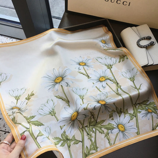 Floral Design Mulberry Silk Shawl