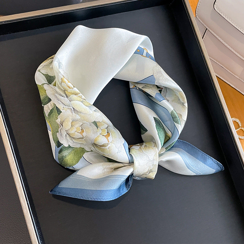 Floral Design Mulberry Silk Shawl