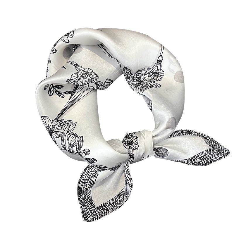 Floral Design Mulberry Silk Shawl