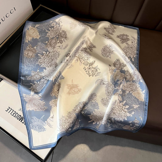 Floral Design Mulberry Silk Shawl