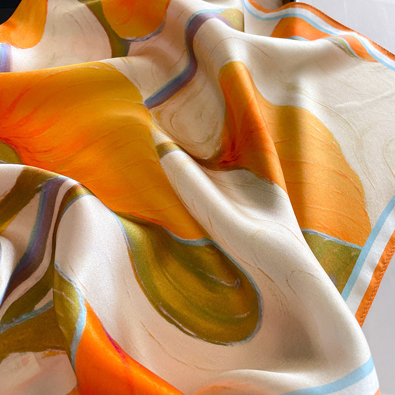 Floral Design Mulberry Silk Shawl