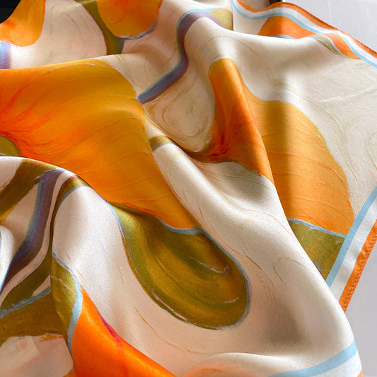 Floral Design Mulberry Silk Shawl