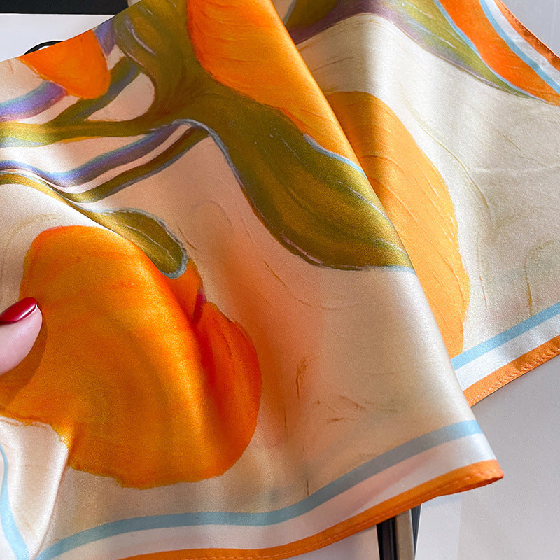 Floral Design Mulberry Silk Shawl